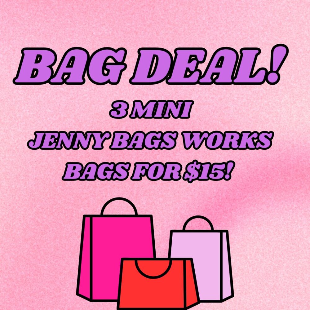 ✨SPECIAL DEAL!✨ 3 JENNY BAGS WORKS MINI BAGS FOR $15!🥳
